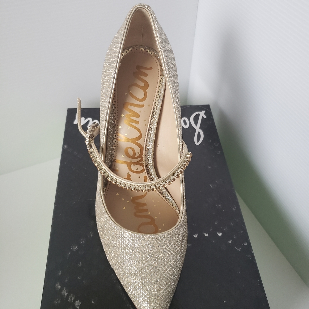 Sam Edelman Debrah Crystal Mary Jane Pointed Toe - Picture 2 of 12
